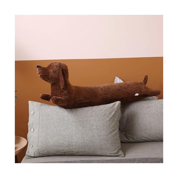 EacTEL Dessin Animé Teckel Chien en Peluche Jouets Oreiller De Couchage en Peluche Animaux Fille Cadeaux Enfants Décoration D