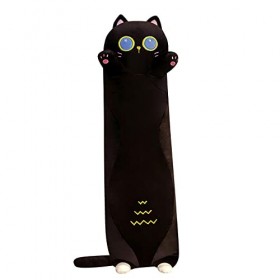 UOWEG Coussin pour chat en peluche, mignon, doux pour la peau, longue poupée de chat élastique avec plus de 30 sons interacti