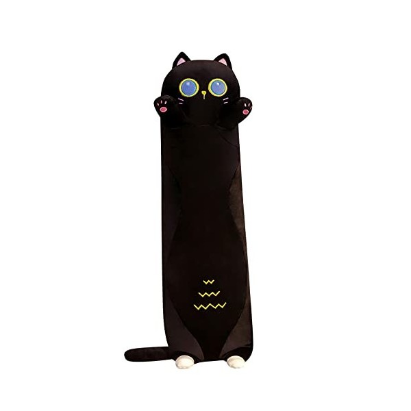 UOWEG Coussin pour chat en peluche, mignon, doux pour la peau, longue poupée de chat élastique avec plus de 30 sons interacti