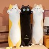 UOWEG Coussin pour chat en peluche, mignon, doux pour la peau, longue poupée de chat élastique avec plus de 30 sons interacti