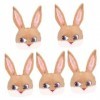 Totority 5 Pièces Lapin En Peluche Lapin Moitié Peluche Lapin Déguisement Lapin Poilu Lapin Moitié Accessoires DHalloween Ef