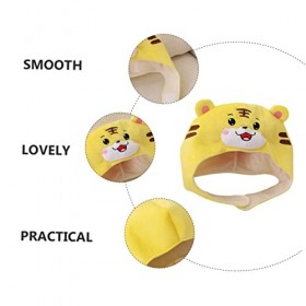 ibasenice 4 Pièces Chapeau De Couvre-Chef De Tigre Chapeau danimal en Peluche Chapeau De Déguisement Chapeaux Photo en Peluc