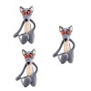 ibasenice 3 Pièces Peluche Cotillons Animaux Oreiller Animal De Dessin Animé Loup Jouets pour Bébés Animaux Jouets Figetsss R