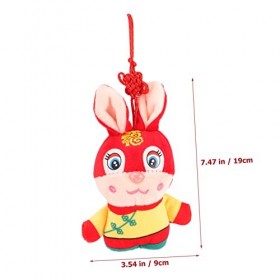 ibasenice 8 Pièces Poupée De Lapin Figurine De Lapin Jouet Année du Lapin Poupée Feng Shui Ornements Lapin en Peluche Jouet B