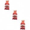 ibasenice 3 Pièces Costume Tang Poupée De Lapin Oreiller De Lapin en Peluche Lapin Jouet Moelleux Lapin Figurines du Zodiaque