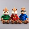 OMECAR Film Alvin et Les Chipmunks en Peluche Mignon Assis Chipmunks Alvin Simon Theodore Oreiller poupées en Peluche pour En