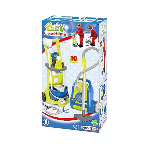 Kit de nettoyage avec chariot, aspirateur et accessoires 3 ans to 99 ans Ecoiffier 1770 