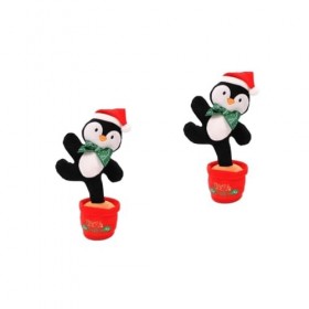 Toyvian 2 Pièces Jouet Chantant De Noël Jouet Parlant De Noël Jouets Menés Peluche Électronique Jouets De Danse De Noël Cadea