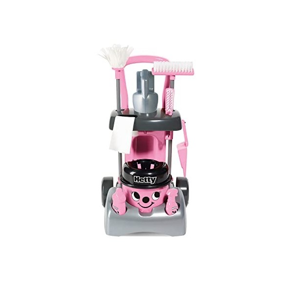 Casdon Deluxe Hetty Cleaning Trolley , Pink Toy Cleaning Trolley For Children Aged 3+ , Includes Several Tools For Imaginativ