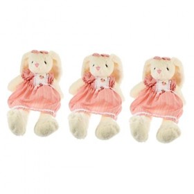 TOYANDONA 3 Pièces Lapin en Peluche Oreiller Câlin De Lapin Peluches Nouveau-né Peluche Lapin Tout Doux Jouets De Dentition p