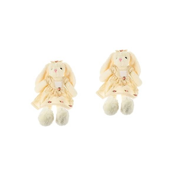 TOYANDONA 3 Pièces Lapin en Peluche Oreiller Câlin De Lapin Peluches Nouveau-né Peluche Lapin Tout Doux Jouets De Dentition p