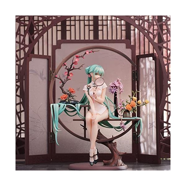 Figurine Miku Shaohua Cheongsam - Figurine Anime Girl Miku Kneeling Racing Girl Action Figure édition limitée