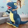 TANOHA 60-160 cm Dinosaure Peluche Jouet rag Doll Doll Doll Paresseux somnie Oreiller Tyrannosaurus Doll Girl Girl Doll,Bleu,