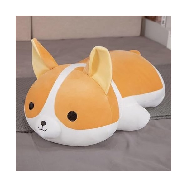 Cute Fat Corgi Peluche Chauffe-Mains rempli d’Oreiller Animal Kawaii Doux Cadeau Mignon pour Enfants bébés Enfants 80cm A