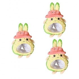 Totority 3 Pièces Chapeau Bandeau Orné Bouchon Doreille De Lapin Bandeau Oreilles De Lapin En Peluche Bonnet Oreille De Lapi