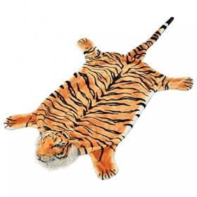 Tapis Tigre Peluche, Tapis Marron Réaliste avec Imprimé Tigre pour Chambre à Coucher pour Escalier