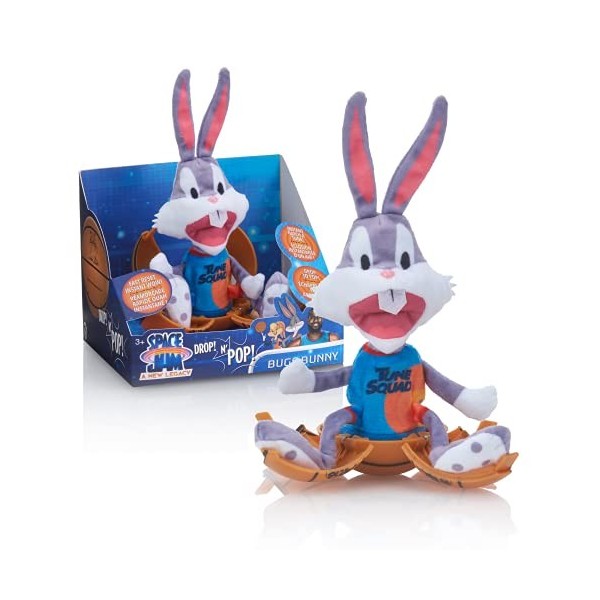 WOW! STUFF Drop n Bugs Bunny Space Jam : A New Legacy Basketball Pop-up Peluche | Collections Officielles de Film, Jouets et