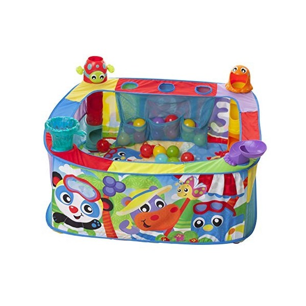 Playgro Voiture en Peluche avec Volant, Musique et Effets Lumineux, À partir de 6 mois, Music and Lights Comfy Car, Multicolo