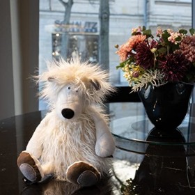 sigikid- Beasts Town Ours Iky Piky, 39607, Blanc crème, Taille Unique