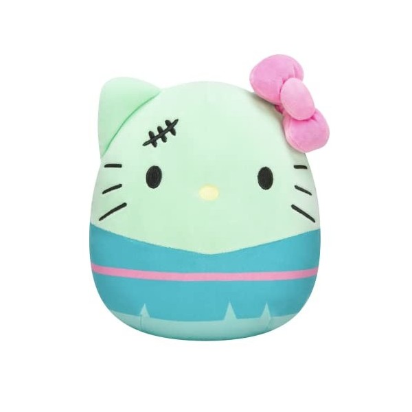 Squishmallow Kellytoy Peluche souple pour Halloween Sanrio® Hello Kitty® Franken Kitty, 20,3 cm 