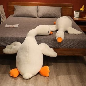 JOZIP Géant Doux Canard en Peluche Jouets Sommeil Mignon Oreiller Animal en Peluche Cygne oie poupées Jouets pour Enfant Tapi