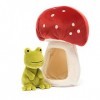 Jellycat Décoration en peluche à collectionner en forme de grenouille dans un champignon