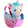 Barbie Animaux en peluche, jouets licorne, licorne en peluche avec sac à main sur le thème du dessert et 5 accessoires, avent