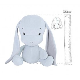 Effiki Effiki5901832946298&nbsp;Bunny Jouet avec Oreilles, Bleu/Gris, 50&nbsp;cm