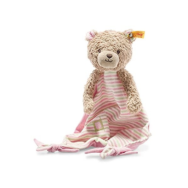 Steiff Doudou Ours en Peluche Rosy - Doudou Mignon avec nom, garçons, Filles et bébés à partir de 0 Mois - Rose - 28 cm