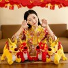 MAYJAI Poupée en Peluche de Dragon Chinois 2024, Animal en Peluche de Dragon 3D, décoration de poupée en Peluche de Dragon po