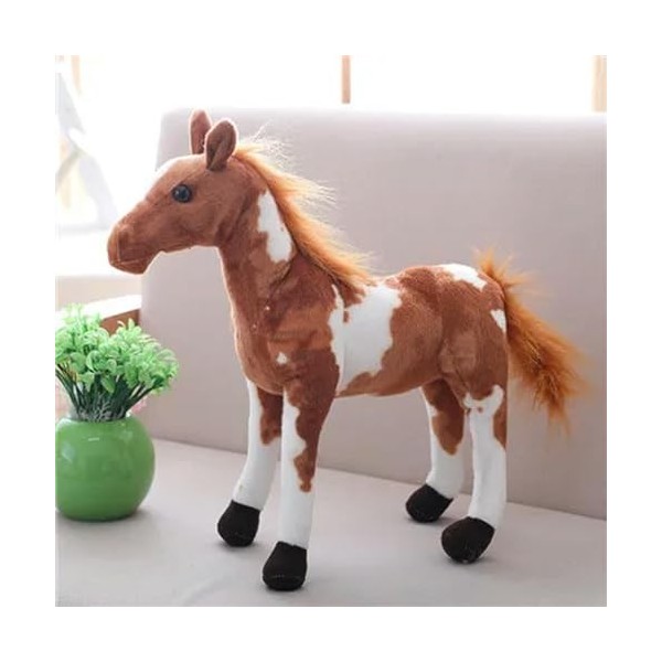 LfrAnk Peluche réaliste Cheval Jouets Peluche Animaux poupées Enfants Cadeaux d’Anniversaire Cirque décoration Jouets de Haut