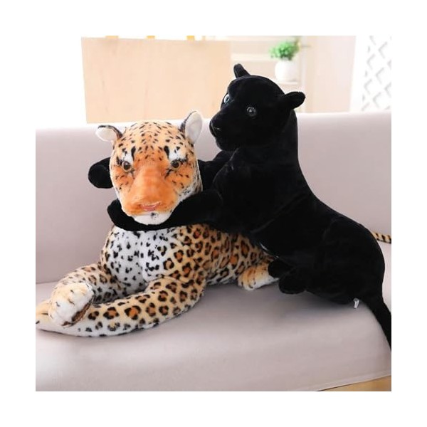 LfrAnk Réaliste Tigre léopard Peluche Tigre Jaguar poupée Enfants Cadeau d’Anniversaire Cadeau de Noël 90cm 2