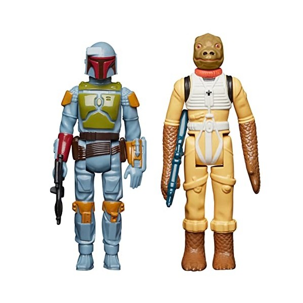 Star Wars Retro Collection, Pack de 2 Chasseurs de Primes, Boba Fett et Bossk de 9,5 cm, lempire Contre-Attaque