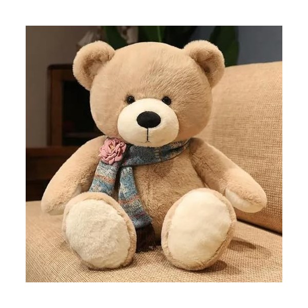 NOpinz Classique Rose Écharpe Ours en Peluche Poupée Peluche Jouet Câlin Ours Poupée Enfants Cadeau D’Anniversaire Oreiller M