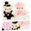 Toyvian 10 Pièces Poupée Ours De Mariage Anniversaire Ours Poupée Mini Couple dours Jouets en Peluche pour Enfants Peluches 