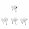 Abaodam 4 Pièces Licorne De Simulation Peluche Oreiller Animal Modèle danimaux Mythiques Poupée en Peluche Tout-Petit Décora