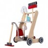 Bayer Chic 2000-Chariot Enfants, Chariot de Nettoyage en Bois, Balai avec aspirateur et Accessoires, 277 01, Mehrfarbig