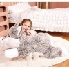 IKASA Peluche Loup Géant Animal Jouet,78cm Grand Gros Mignon Moelleux Animaux XXL XL Peluche Géante Douce Grosse Adorable,Cad