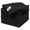 MR.SIGA Chiffon de Nettoyage en Microfibre, Serviettes Tout Usage, sans stries, Paquet de 12, Noir, Taille 32 x 32 cm 12,6 x