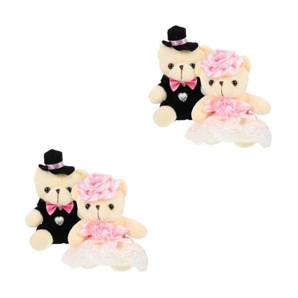 Toyvian 10 Pièces Poupée Ours De Mariage Enfants Ours Jouet Mini Couple dours Ours en Peluche Pelucheux Petit Animal en Pelu