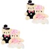 Toyvian 10 Pièces Poupée Ours De Mariage Enfants Ours Jouet Mini Couple dours Ours en Peluche Pelucheux Petit Animal en Pelu