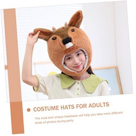 Totority 3Pcs Chapeau De Chevreuil Chapeau De Fête De Noël Chapeau De Costume DAnimal - Couvre-Chef DAnimal Habiller Costum