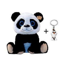 LB Peluche panda avec de grands yeux scintillants Peluche assise Format XXXXL 75&nbsp;cm