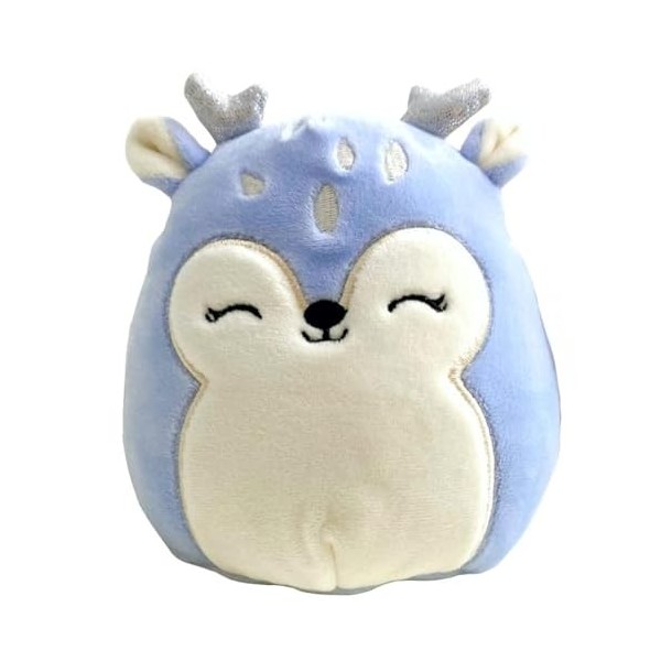 Squishmallow Peluche officielle Kellytoy Wildlife Zoo Squad - Animaux en peluche douce - Cerf - 12,7 cm