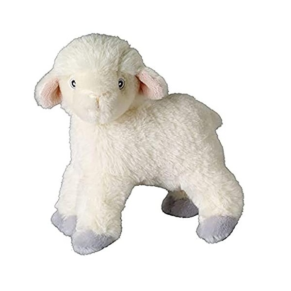 Bauer Spielwaren 12954 I Like My Planet Agneau en Peluche recyclée Blanc 12 cm