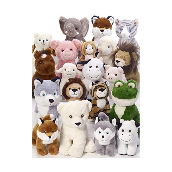 Bauer Spielwaren 12954 I Like My Planet Agneau en Peluche recyclée Blanc 12 cm