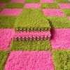 Lot de 16 Dalles De Moquette Emboîtables Antidérapantes Douces, Puzzle Carré,Tapis De Sol Carrés en Mousse De Puzzle en Peluc