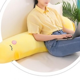 TYCIONG Oreiller Long en Peluche de Canard Jaune, Oreiller en Peluche Détachable, Animal pour Dormir, 120cm