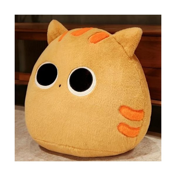 LfrAnk Kawaii Chat Peluche Jouet en Peluche Rond Animal Chat Oreiller Tapis de Sieste créatif Cadeau d’Anniversaire pour Les 