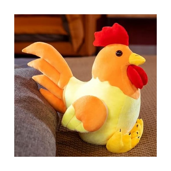 LfrAnk Coq Jouets en Peluche Poule poupées Animaux oreillers Maison Coussins décoration Cadeaux d’Anniversaire Cadeaux de Noë